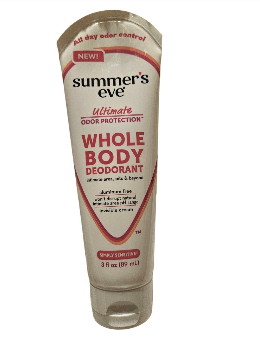 Summer’s Eve Whole Body Deodorant Cream- Intimate & Full Body Freshness. Nwot